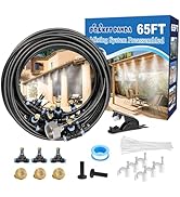 Pre-Assembled Misters for Outside Patio,Outdoor Water Misting Cooling System,65FT|20M.Backyard Mi...