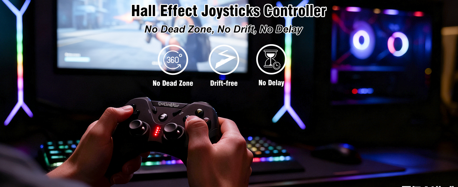 PS3 Controllers PC controller with Hall Effect Joysticks