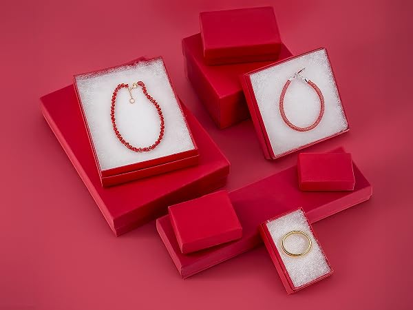 the display guys cotton insert filled kraft paper jewelry gift box case mailing shipping package