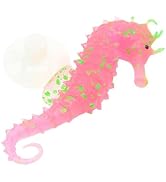 Pxiryanlow Red Aquarium Decor Luminous Artificial Soft Seahorse Hippocampus Fish Tank Ornament Ex...