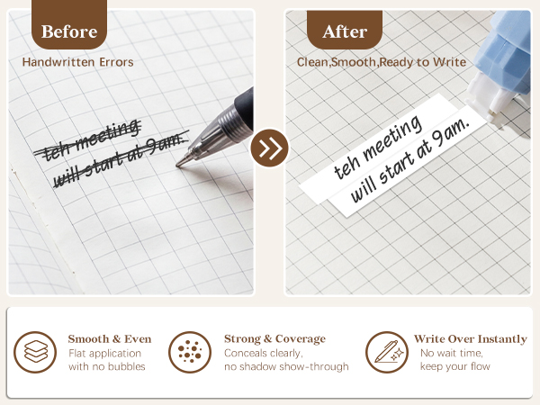 strong coverage correction tape