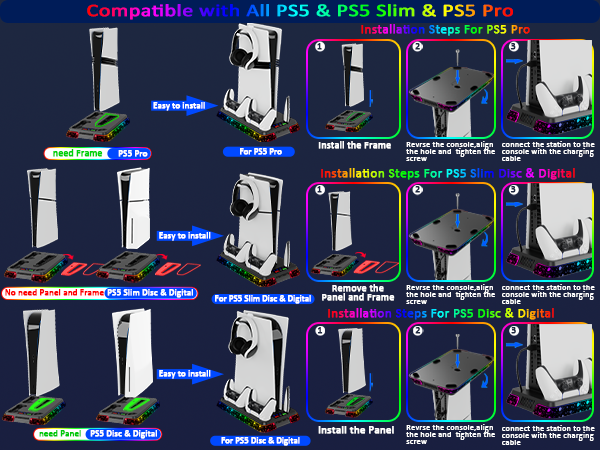 ps5 docking station ps5 slim cooling station ps5 base base para playstation 5