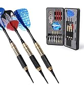 WIN.MAX Electronic Dart Board Cabinet Set, LED Electric Digital Soft Tip Dart Boards for Adults w...