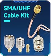 SMA Male to SO239 RF Coaxial Coax Cable 6inches + 3pcs SMA to SO239/PL259 Adapter Kit