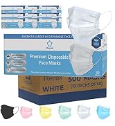 Litepak 500pcs Premium Disposable Face Mask SOFT 3ply Nose Wire