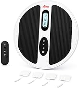Bisonbody Electric Foot Massager Mat, 12 Modes & 20 Intensity Levels with Remote Control, Recharg...