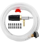 JOEJET Adjustable Pressure Washer Spray Nozzle, Pressure Washer Chemical Injector, External Injec...