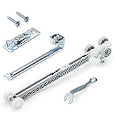 AWDIA Soft Close Pocket Door Hardware, 3-Wheel Soft Close Hangers with Stainless Steel Bearings f...