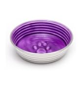 Loving Pets - Le BOL Dog Food Water Bowl Enamel Ceramic Bowl No Tip Stainless Steel Pet Bowl No S...