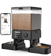 oneisall Automatic Cat Feeder with 5G WiFi, Automatic Cat Food Dispenser for 2 Cats Small Pets, 2...