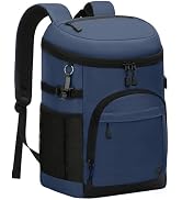 ELONGRIVER 35 Cans Insulated Backpack Cooler for Men, Leak Proof Camping Beach Cooler Backpack Po...