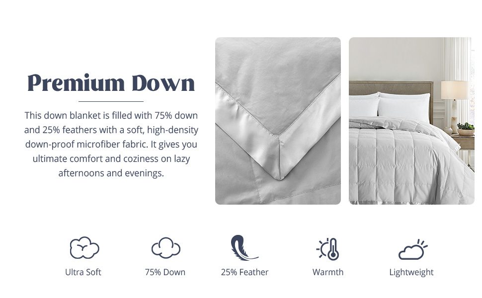 lightweight down blanket