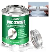 JAOJAO PVC Cement, PVC Pipe Glue Strong Bonding Strength Pressure-Resistant Waterproof No Whiteni...