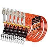 VANDESAIL 6 Pack LC to ST OM1 Fiber Optic Patch Cable 1M(3FT), Duplex MMF Jumper Cord 62.5/125µm,...