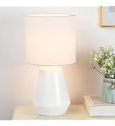 Lampwell Vane Small Table Lamp for Living Room as Bedside Table Lamp for Bedroom,Modern Ceramic T...