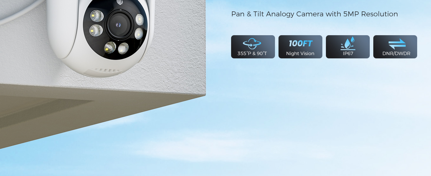 Hiseeu 360° view wired cameras