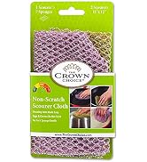 Heavy Duty Non Scratch Scouring Pads and Pot Scrubbers (2PCs) - Mesh Dish Cloth, Durable Netted D...