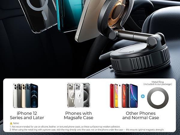 magnetic suction phone mount