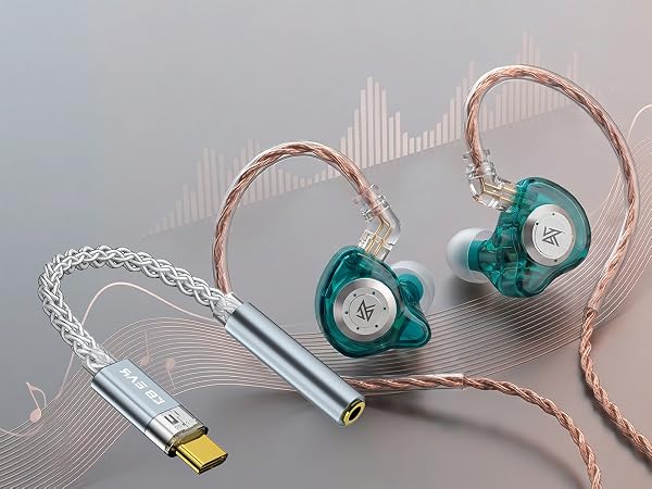 kz edx pro and usb c headphone adapter