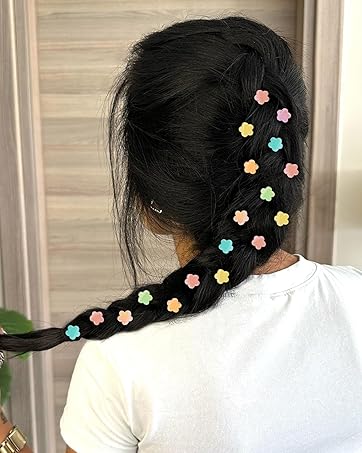 mini flower hair clips