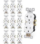 AIDA Duplex Receptacle Wall Outlet, 20Amp 125V Wall Outlet, Residential, 3-Wire, Self-Grounding, ...