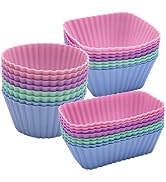 SmartKitch Silicone Cupcake Liners Lunch Box Dividers,Non-Stick Silicone Muffin Cups, Bento Box A...