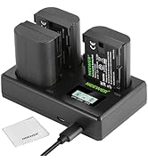NEEWER Replacement Battery and Charger Set for LP-E6NH, 2250 mAh Replacement for LP-E6NH Battery ...