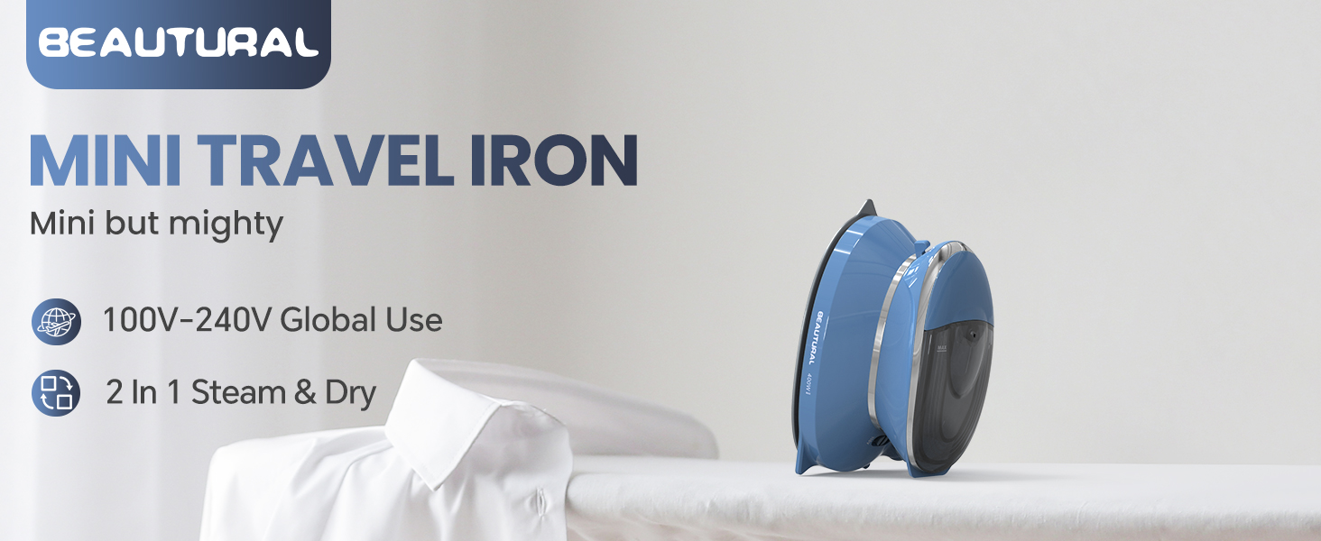 BEAUTURA Mini Travel Iron