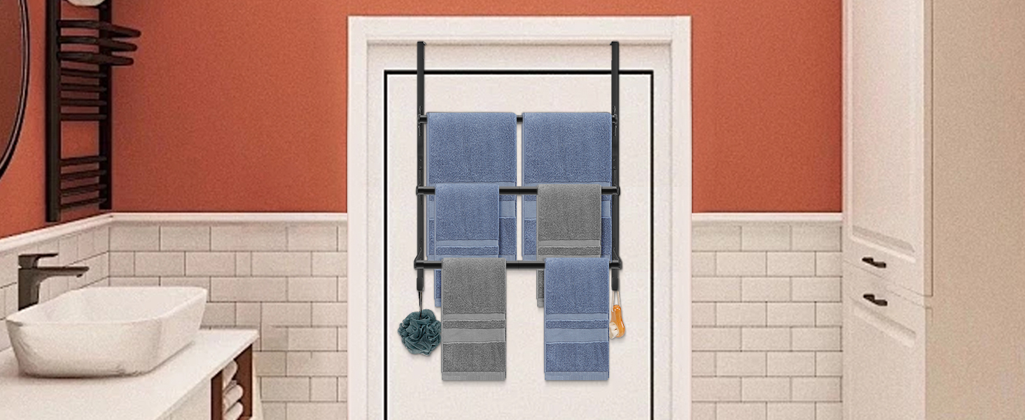 3-Tier Over The Door Towel Rack