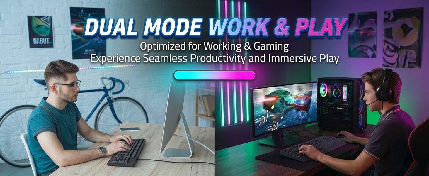 Wired gaming keyboard for both gaming and office scenarios