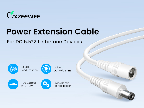 DC Extension cable for 5.5*2.1mm interface devices