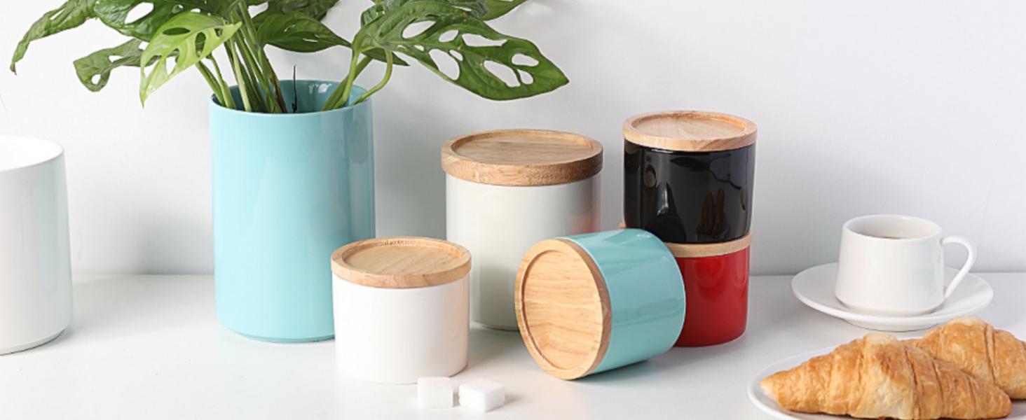 Sweejar Kitchen Canisters Ceramic Food Storage Jar