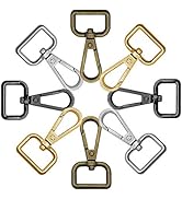 20Pcs D Ring Swivel Lobster Clasp,Metal Swivel Snap Hook Swivel Clasps Claw Lobster Lanyard Clasp...