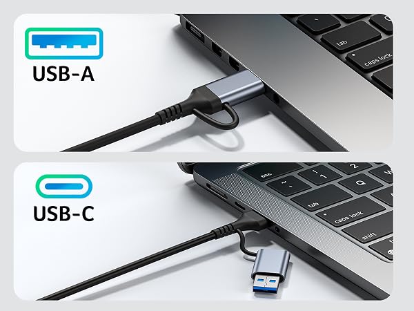2 Connection USB-A&USB-C