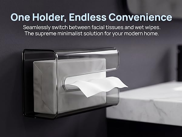 wall mounted tissue box holder