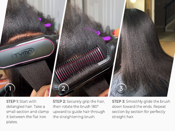 TYMO Flat Iron Hair Straightener Brush