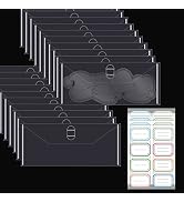 30 Pieces Clear Die & Stamp Plastic Storage Bag, Resealable Large Envelope Pocket for DIY Scrapbo...