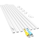 Yecaye Cord Hider, One-Cord Cable Concealer, Cord Covers for Wires on Wall, Easy Install Cable Ma...
