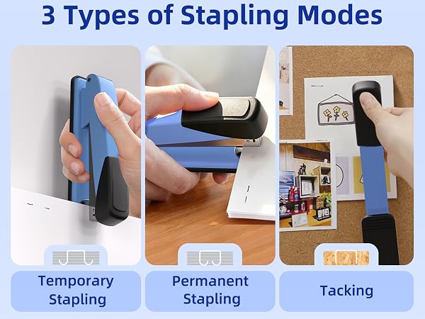 By reversing the anvil, you can switch between permanent and temporary stapling
