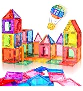 Mruikeny Magnetic Tiles Building Blocks for 3 4 5 6 7 8+ Years Old Boys Girls Colorful Magnet Sta...