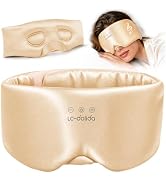 LC-dolida 3D Silk Bluetooth Sleep Mask, Mulberry Silk Sleep Mask with Bluetooth Headphones, Bluet...