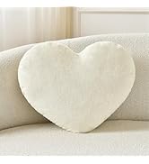 Petrella Heart Pillow Cute Fuzzy Pillows Throw Pillows for Bed Livingroom Home Decor Cushion Deco...