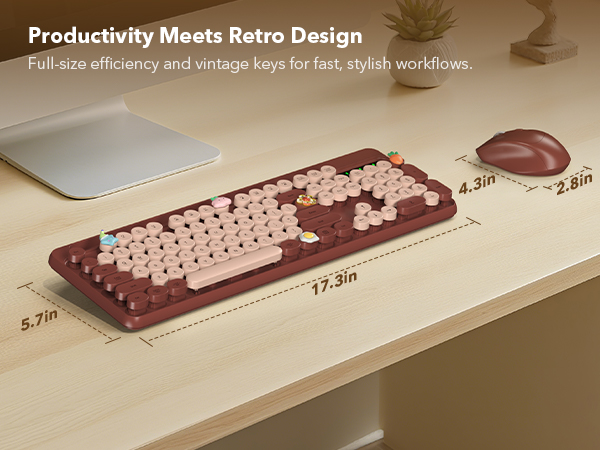 Full-Size Retro Typewriter Style Keyboard with 104 Keys meet your need