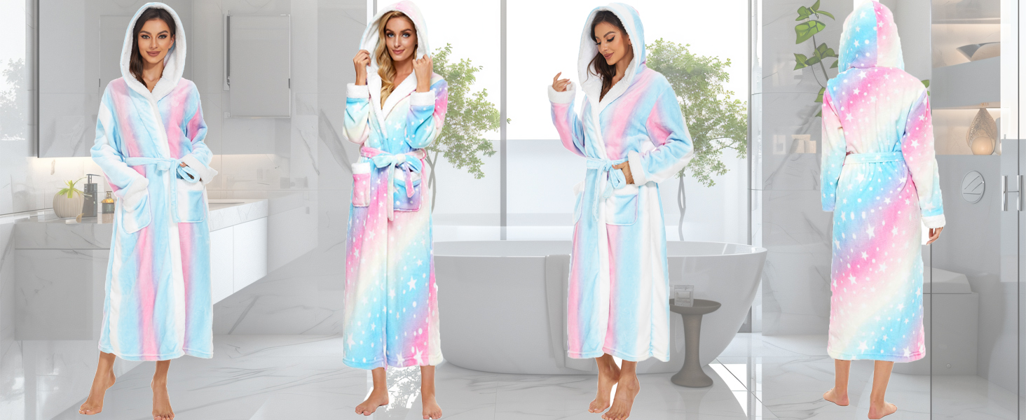 women robes plush long