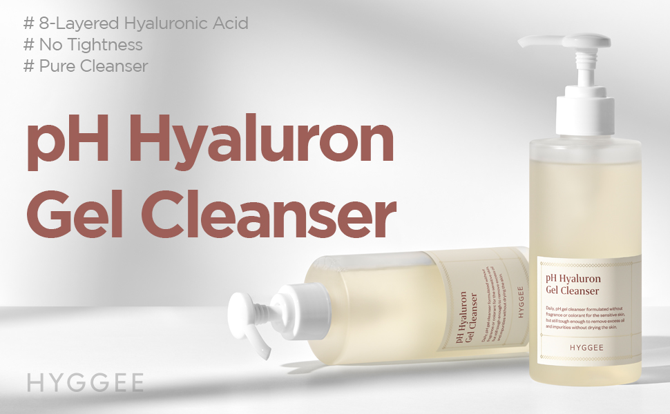 hyggee pH Hyaluron Gel Cleanser Hyaluronic Acid Hydrating Face Wash Balancing Formula Cleansing
