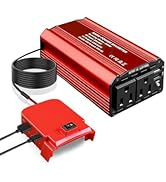 300W Portable Power Inverter Compatible with Milwaukee, DC 18V/20V to AC 110V-120V, Power Convert...