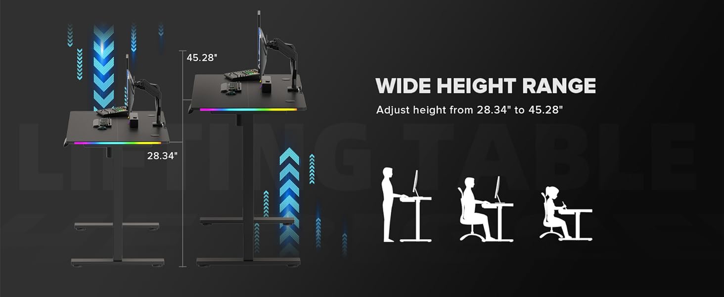 Height Adjustable 28.34"-45.28"