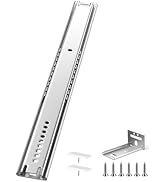 Ubisin 4 Pcs 14 Inch Center Mount Drawer Slides, Heavy Duty Bottom Mount Drawer Slides for Cabine...