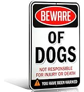 Signs Authority Beware of Dog Sign | Warning Sign | Beware of Dog Signs for Fence | Thick Di-Bond...