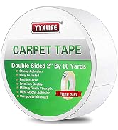 YYXLIFE Double Sided Carpet Tape for Area Rugs Carpet Adhesive Removable Multi-Purpose Rug Tape C...